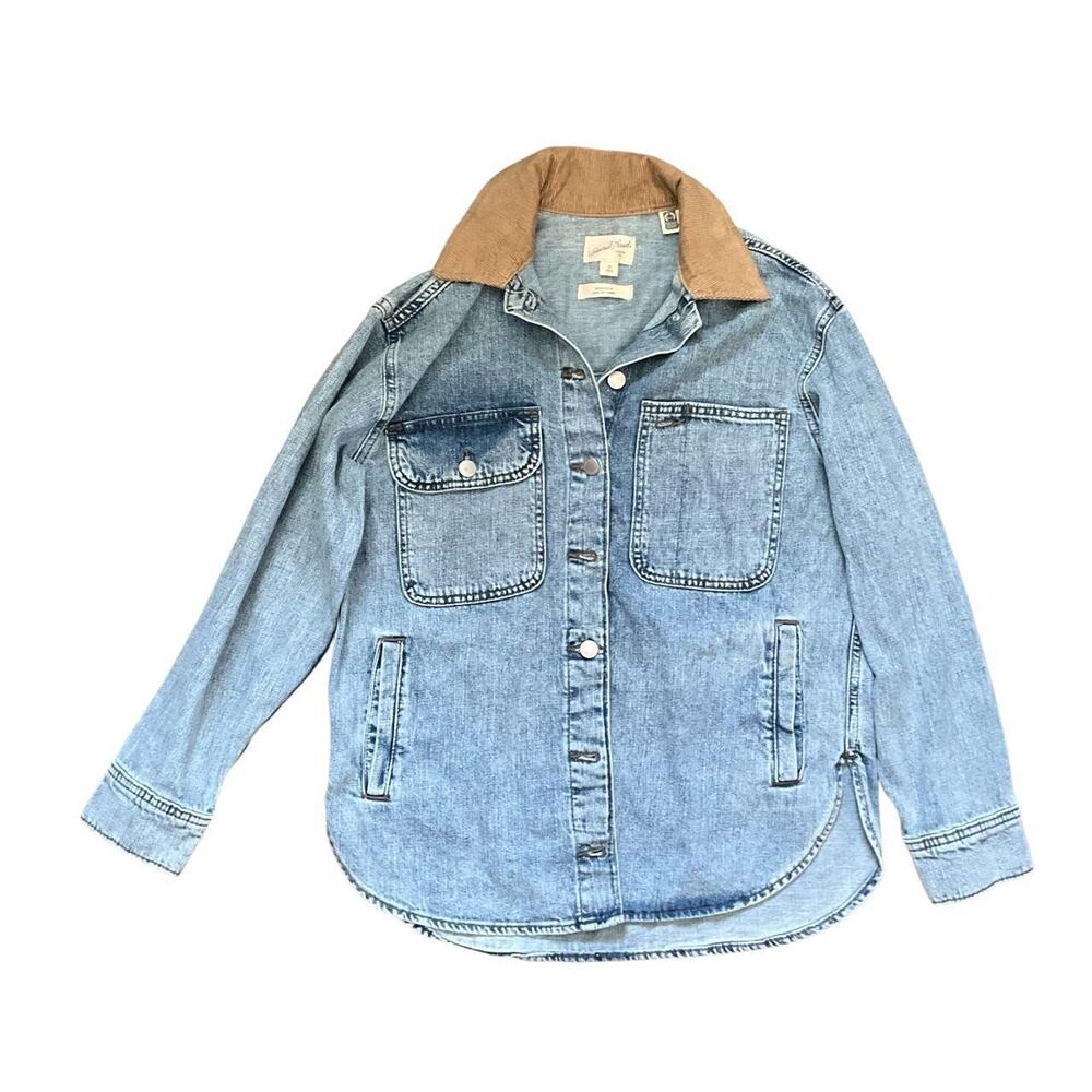 Universal Thread Faded Two-Color Denim Jacket: Y2K, Modern